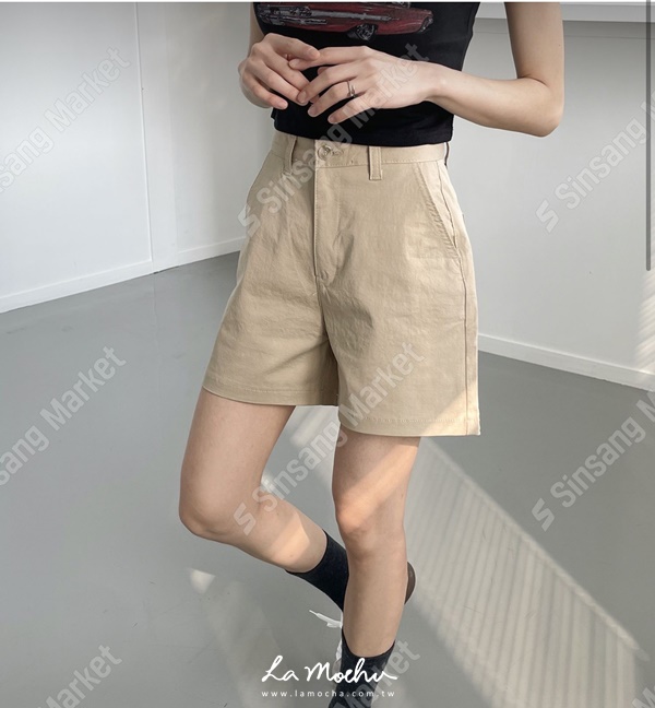 修身微彈性率性短褲